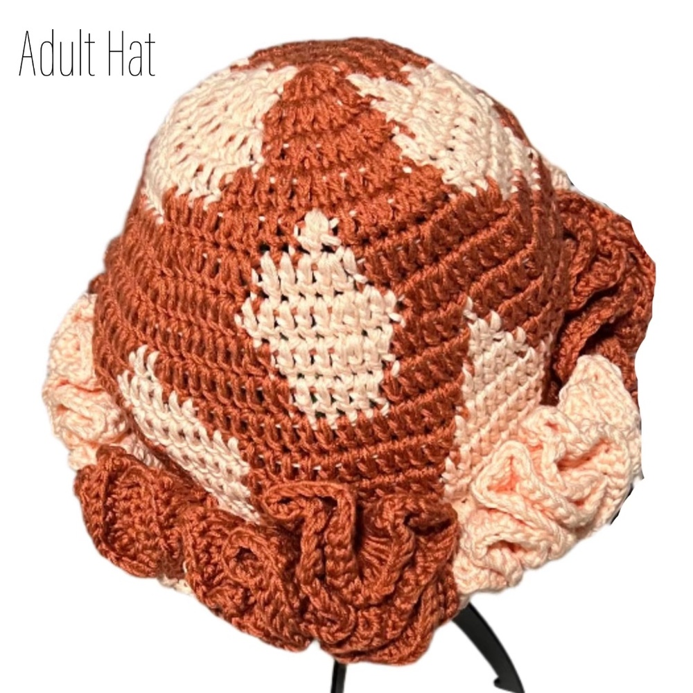 ThreadsByHannah Handmade Mommy and Me Hats Ruffle Set - Picture 9 of 14